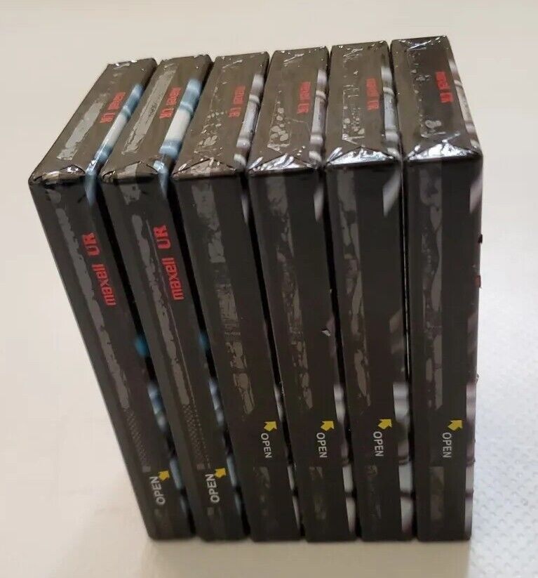 MAXELL UR90 x 6 Normal Position Cassette Tapes New Factory Sealed