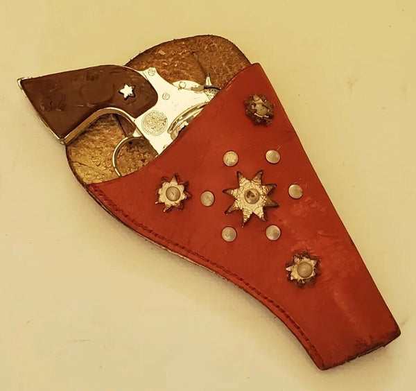 LONE STAR CISCO KID Toy With Leather Holster Vintage 1950's