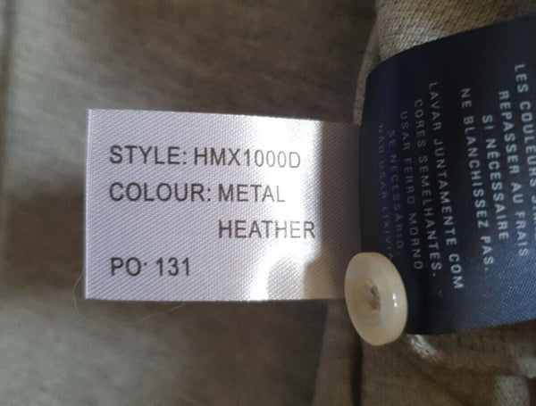 HACKETT Polo Shirt Mens M Grey White Trim Golf New With Tags