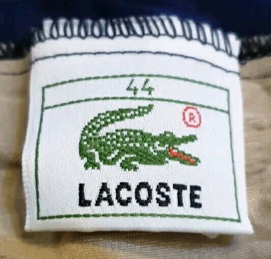 LACOSTE Swimsuit Swimming Costume 1 Piece Size 12 Blue Spellout New With Pouch