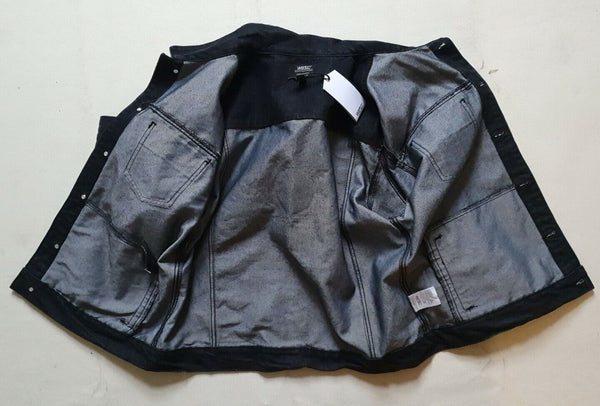 WESC Denim Trucker Jacket Black Mens L Womens XL RRP £130 Social Justice