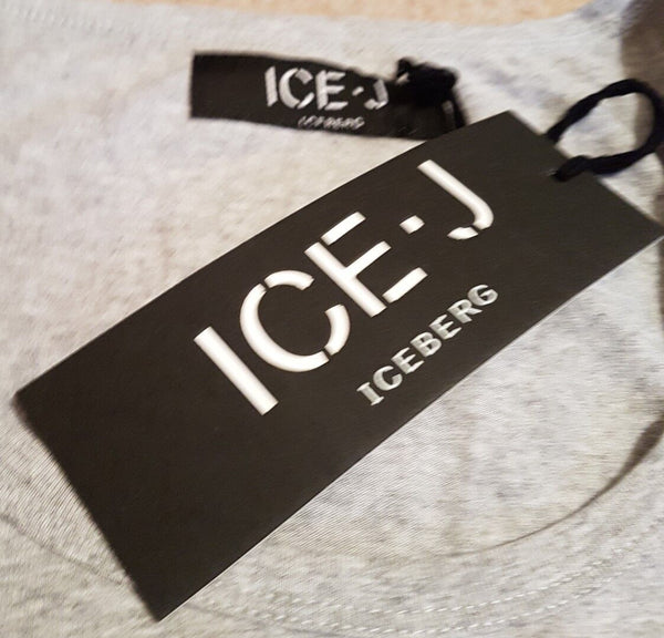 ICEBERG ICE-J DUEL Vest Top Womens 10 Grey Cotton Blend Stretch Made In Italy