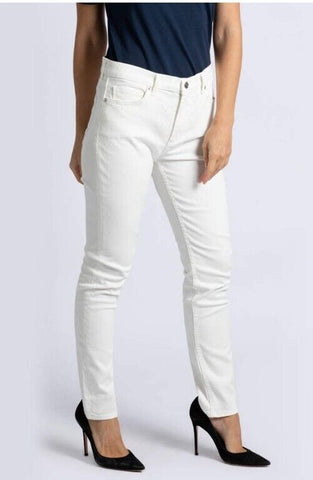 WOMENS LACOSTE JEANS White Stretch Cotton EU 42 UK 12 W 32 L 33  New Rrp €130