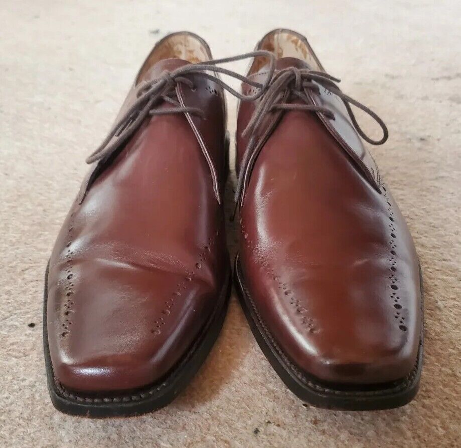 LOAKE QUINN SHOES Mens UK 6.5 EU 40 Brown Seam Stitched Goodyear Welted