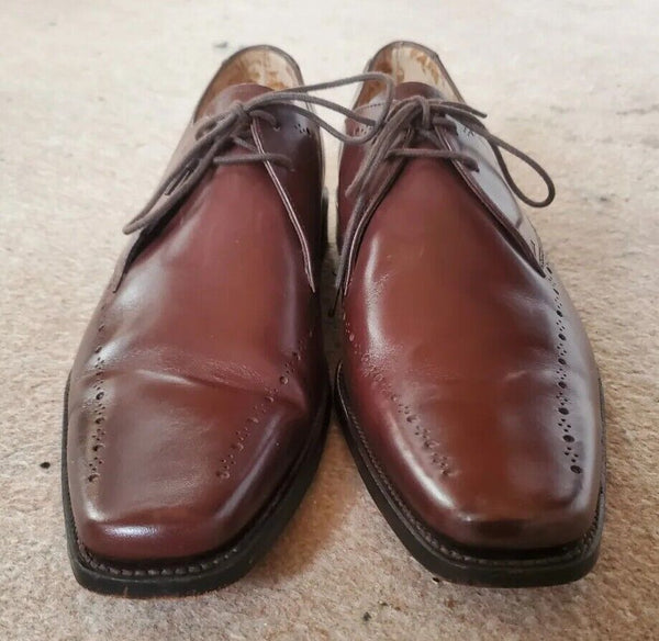 LOAKE QUINN SHOES Mens UK 6.5 EU 40 Brown Seam Stitched Goodyear Welted