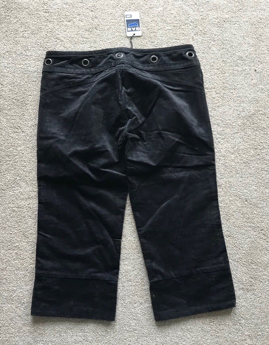 GAS JEANS CROPPED BLAZED PANTS BLACK Size 28 Waist 19 Leg RRP £80