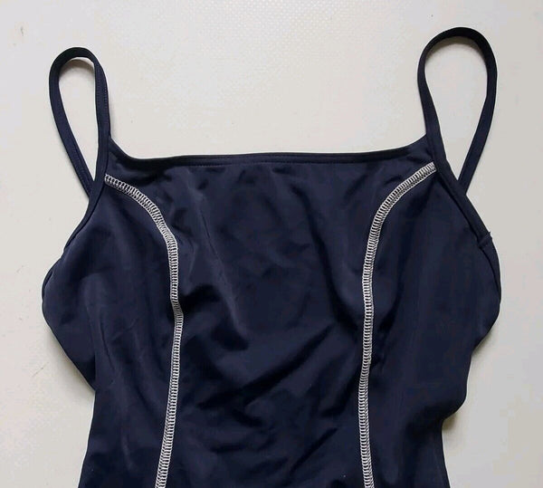 LACOSTE Swimsuit Swimming Costume 1 Piece Size XS Navy Blue New With Tags