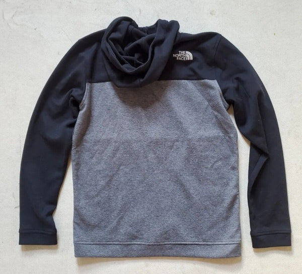 NORTH FACE Hoodie Pullover Boys XL 1/2 Zip Pouch Pocket Black and Grey RRP £55