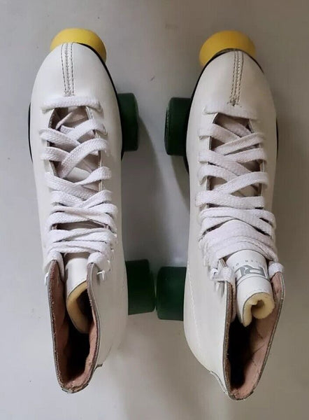 ROLLER DERBY Roller Skates Classic 300 White Leather Uk 6 Eu 40  - New Deadstock