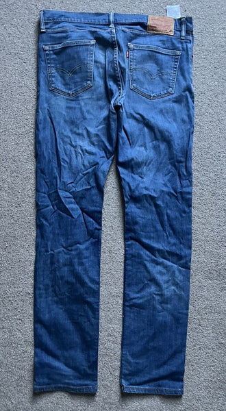 LEVIS 511  JEANS Mens W 34 L 34 vintage blue denim red tab regular fit A79