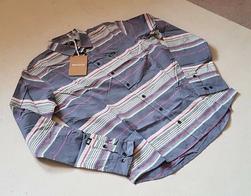 MAKIA SHIRT Mens S Blue Stripes