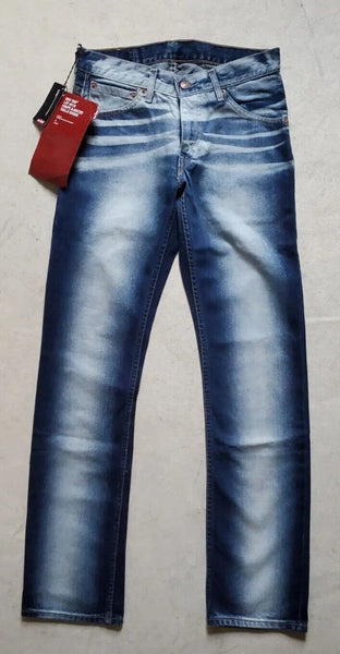 LEVIS 519 Jeans Mens W 30 L 34 Slim Fit Low Rise Blue Fade Denim New With Tags