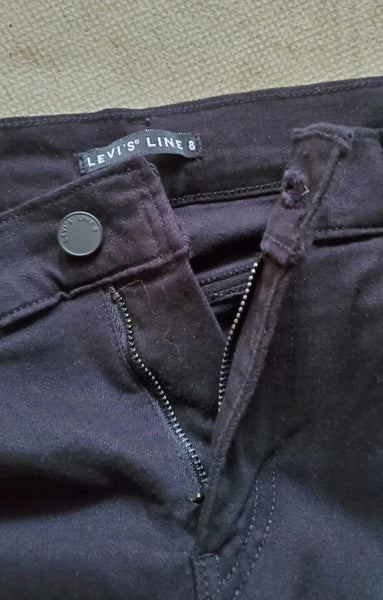 LEVIS Line 8 Jeans Womens W 28 L 31 Skinny Fit Black Denim Black Tab