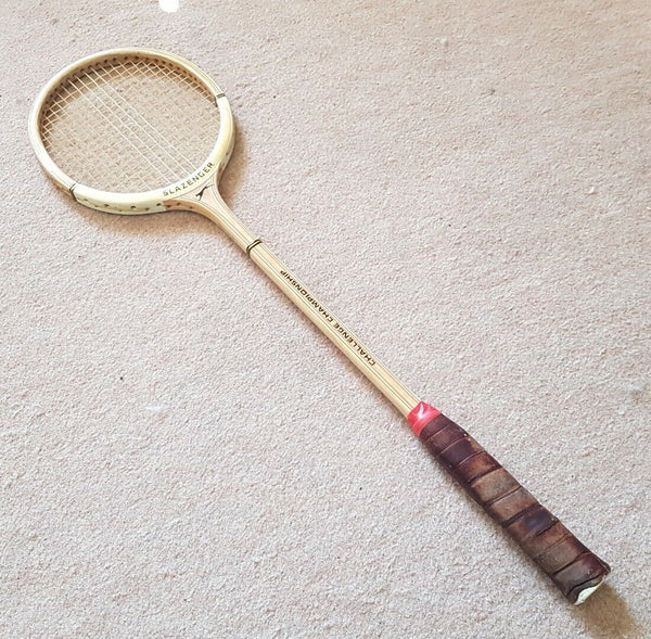 Vintage Squash Racket Slazenger Challenge Championship Wooden Frame England