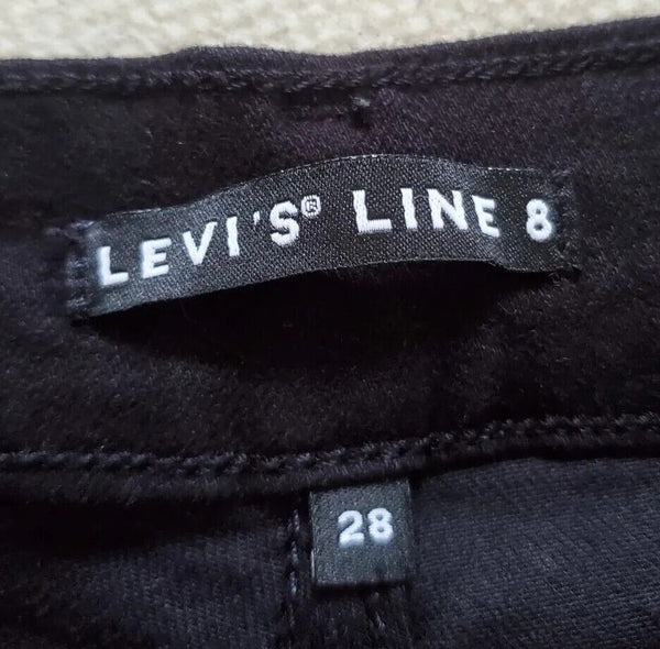 LEVIS Line 8 Jeans Womens W 28 L 31 Skinny Fit Black Denim Black Tab