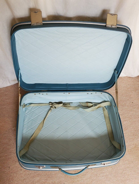 VINTAGE SUITCASE Antler Revelation Mid Sized Blue Original 1950's