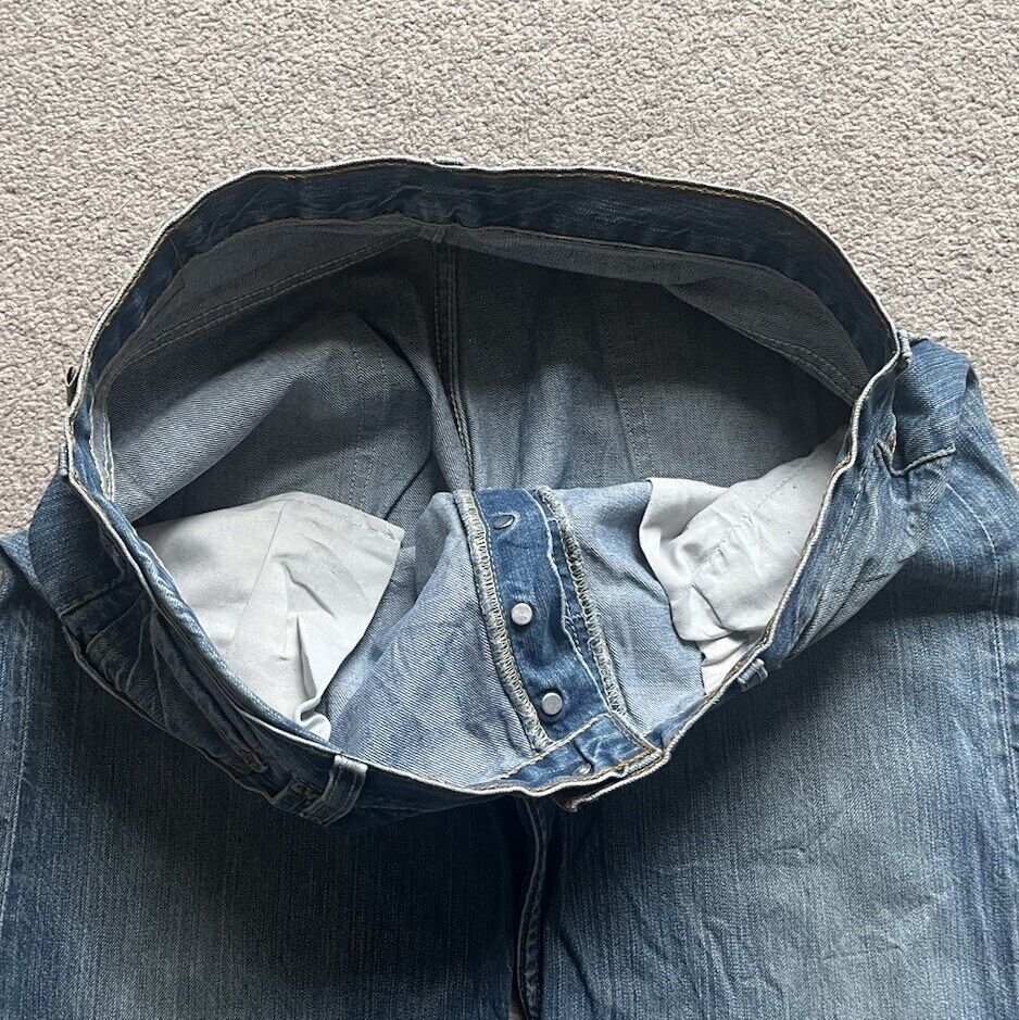 LEVIS 501  JEANS Mens W 36 L 34 vintage blue denim red tab regular fit A90
