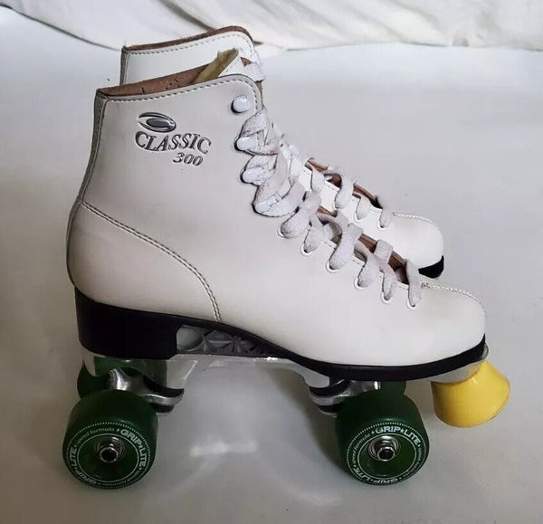 ROLLER DERBY Roller Skates Classic 300 White Leather Uk 6 Eu 40  - New Deadstock