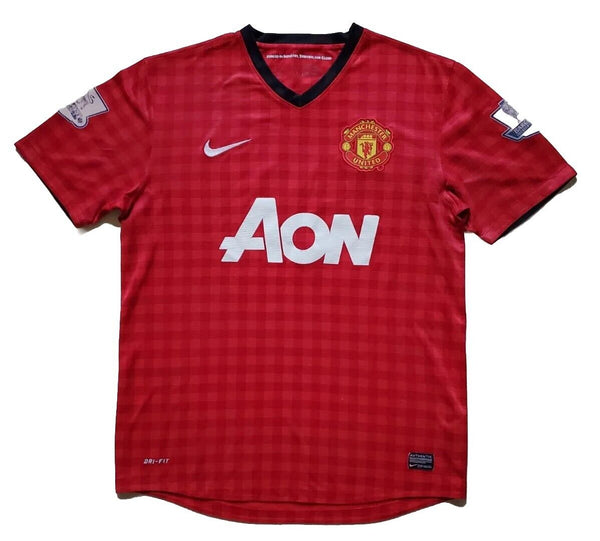 MANCHESTER UNITED 2012 Football Shirt Jersey Nkosi 36 Nike AON Prem Patches Sz M