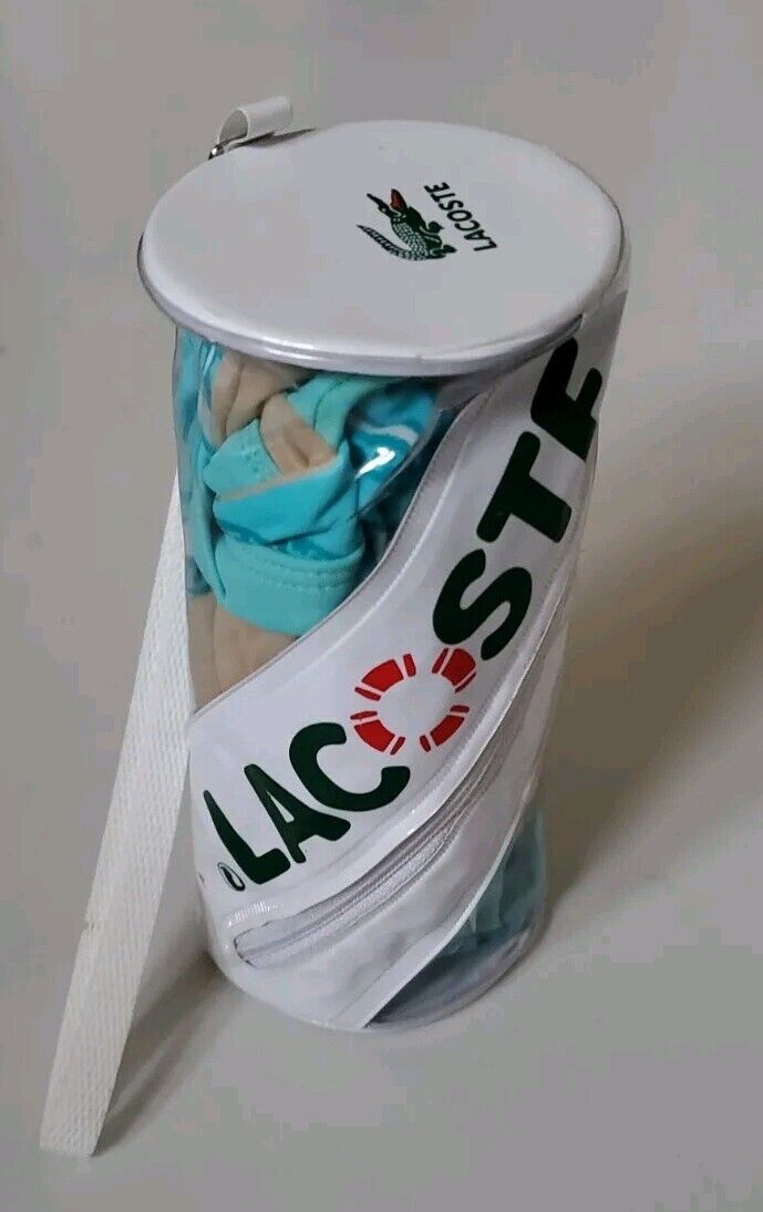 LACOSTE Bikini Swimsuit 2 Piece Size XS Turquoise Blue Floral New With Pouch