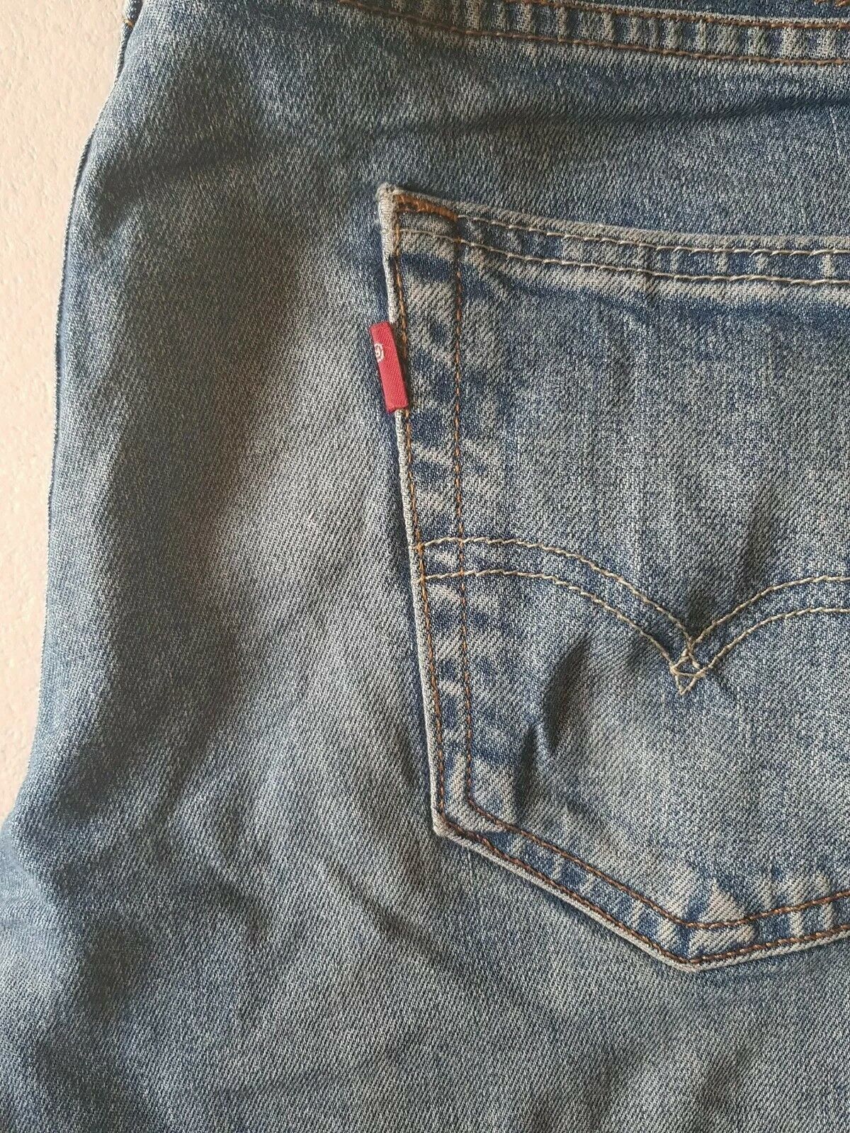 LEVIS 511 JEANS Mens W 32 L 31 Vintage Blue Denim Red Tab Skinny Fit (94)