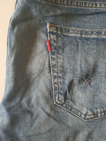 LEVIS 511 JEANS Mens W 32 L 31 Vintage Blue Denim Red Tab Skinny Fit (94)
