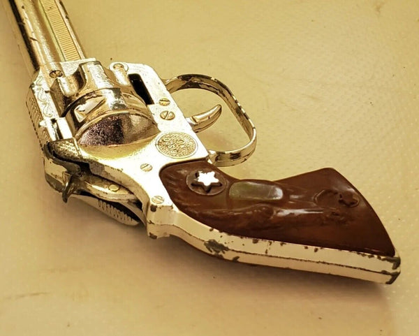 LONE STAR CISCO KID Toy With Leather Holster Vintage 1950's