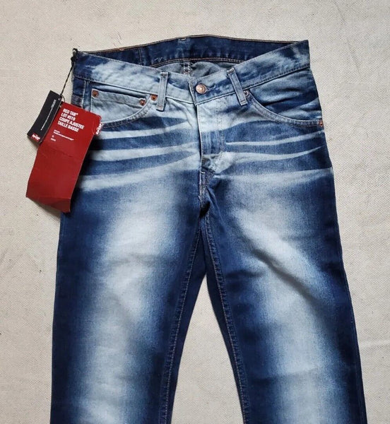 LEVIS 519 Jeans Mens W 30 L 34 Slim Fit Low Rise Blue Fade Denim New With Tags