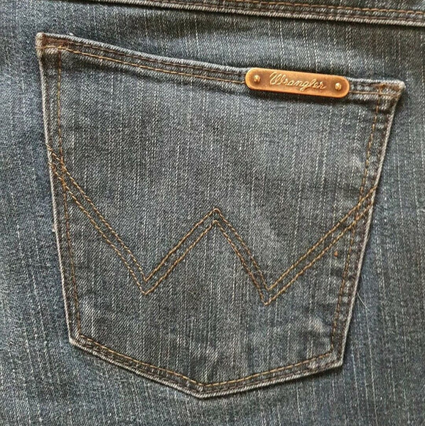 Womens WRANGLER BOOTCUT JEANS Stretch W 30 L 30 Blue Denim