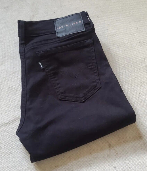 LEVIS Line 8 Jeans Womens W 28 L 31 Skinny Fit Black Denim Black Tab