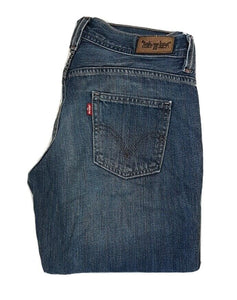 LEVIS 527 JEANS Womens W 28 L 32 BLUE DENIM BOOTCUT FIT no 853