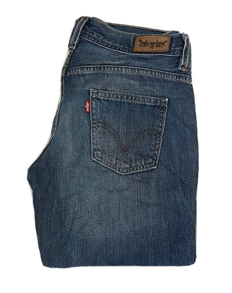 LEVIS 527 JEANS Womens W 28 L 32 BLUE DENIM BOOTCUT FIT no 853