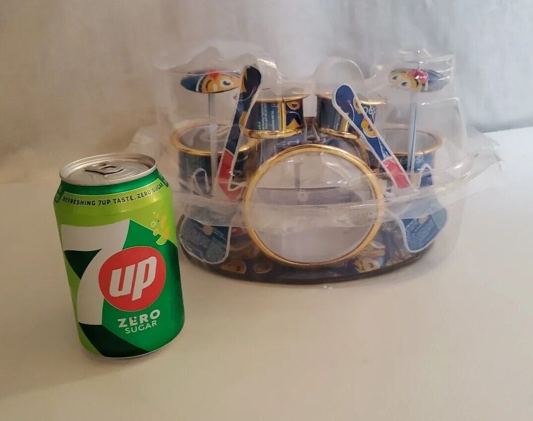 Vintage PEPSI COLA Drum kit Recycled Cans Handmade Promo Collectible Memorabilia
