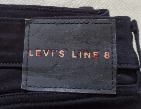 LEVIS Line 8 Jeans Womens W 28 L 31 Skinny Fit Black Denim Black Tab