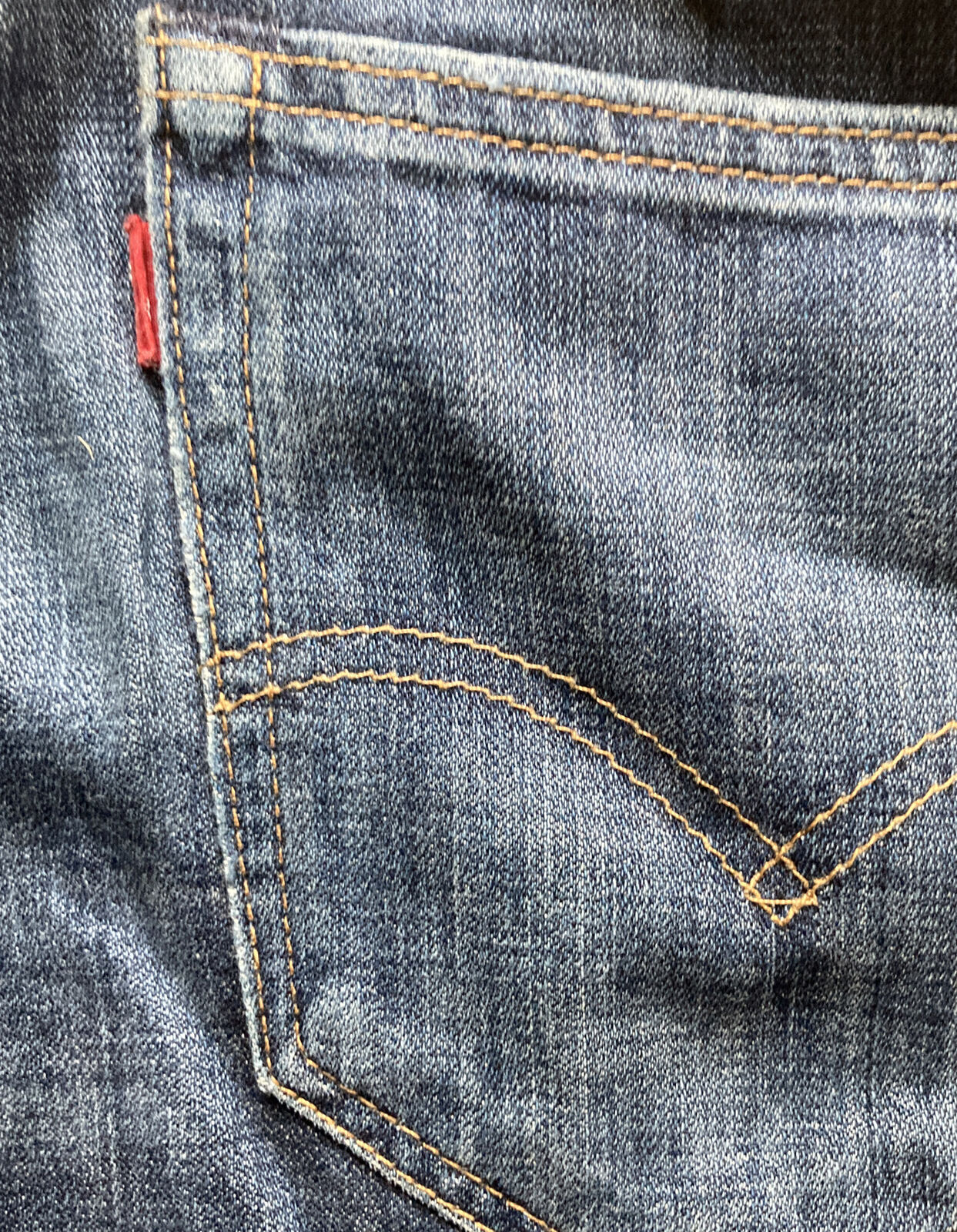LEVIS 520 Jeans Mens W 34 L 32 Vintage Blue Denim Red Tab Regular Fit No 132