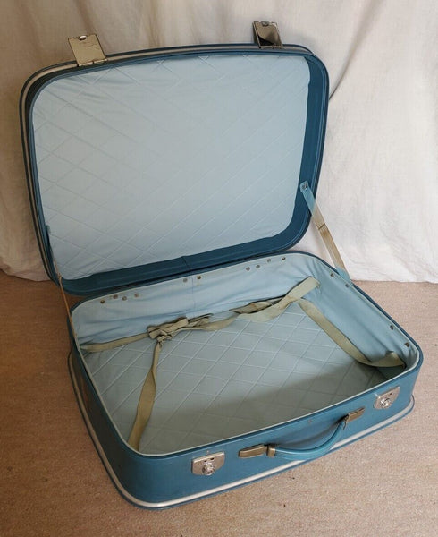 VINTAGE SUITCASE Antler Revelation Mid Sized Blue Original 1950's