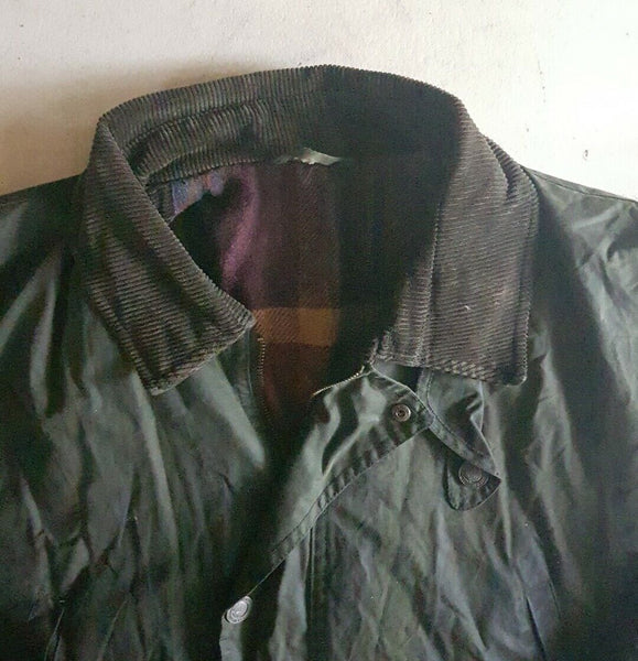 ROBERT RED Wax Jacket Coat Mens XL Green Waxed Cotton Vintage Made In UK No 59