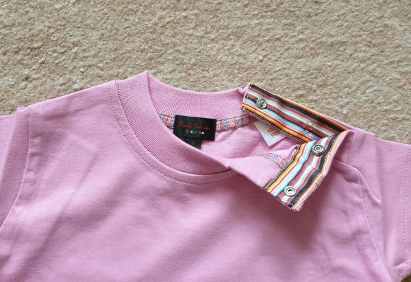 PAUL SMITH TSHIRT Baby Girl Pink 6 Months Cotton New With Tags