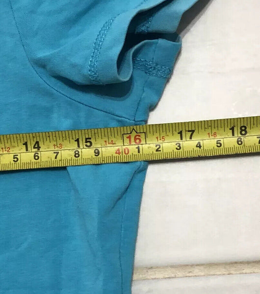 ADIDAS Womens Tshirt Turquoise Size Uk 10