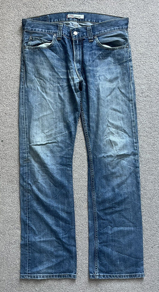 LEVIS 506 JEANS Mens W 36 L 34 vintage blue denim red tab regular fit A46