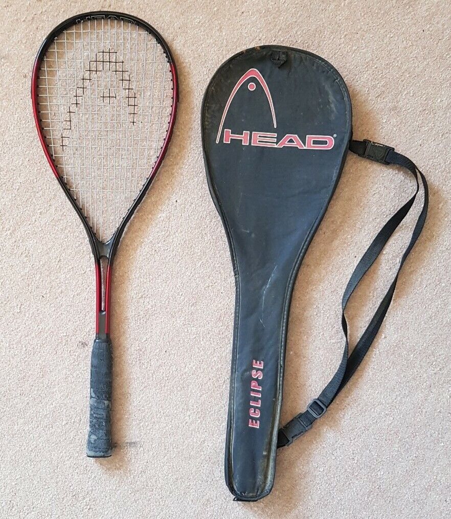 Head Eclipse Squash Racket with Bag Metallic Red Black With Carry Bag