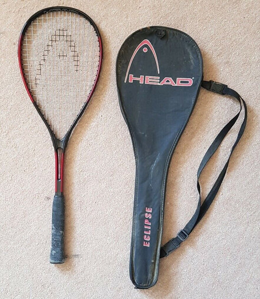 Head Eclipse Squash Racket with Bag Metallic Red Black With Carry Bag