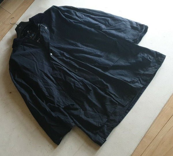 BRITISH CLOTHING Co Wax Jacket Coat Mens M Blue Vintage Made In UK (65)