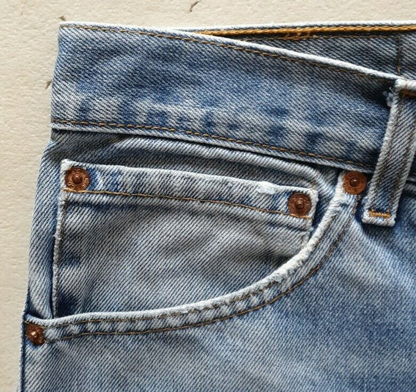 LEVIS 521 Jeans Mens W 36 L 31 Vinyage Blue Denim Red Tab Regular Fit No 165