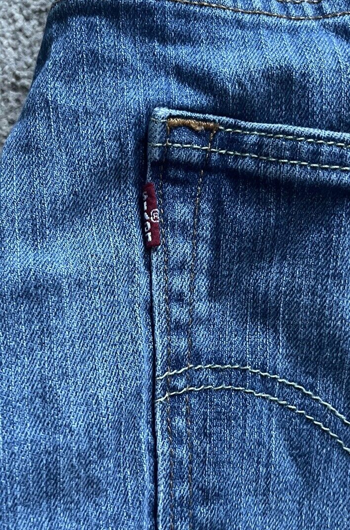 LEVIS 514 JEANS Mens W 36 L 30 vintage blue denim red tab regular fit A74