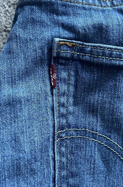 LEVIS 514 JEANS Mens W 36 L 30 vintage blue denim red tab regular fit A74
