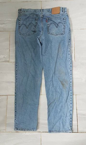 LEVIS 501 JEANS W 36 L 32 BLUE DENIM RED TAB CLASSIC FIT (916)