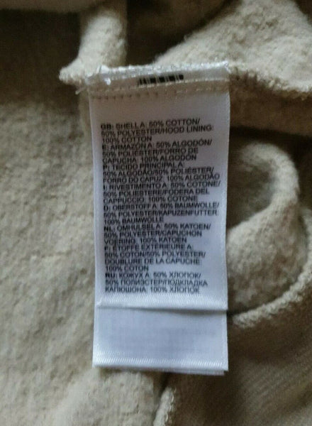 NORTH FACE Hoodie Sweatshirt Womens M Beige Cotton Blend Big Logo was £135