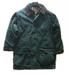 RICHMOND FOREST Wax Jacket Coat Mens M Green Waxed Cotton Vintage Made In UK 76