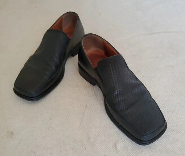 RUSSELL BROMLEY LOAFER SHOES Men UK 6 EU 40 Textured Black Leather Made In Italy